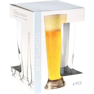 Set 4 pahare pentru bere 370 ml