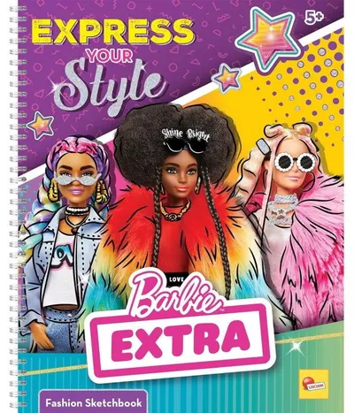 Set creativ Lisciani Giochi - Barbie, carte de colorat și decorat modele