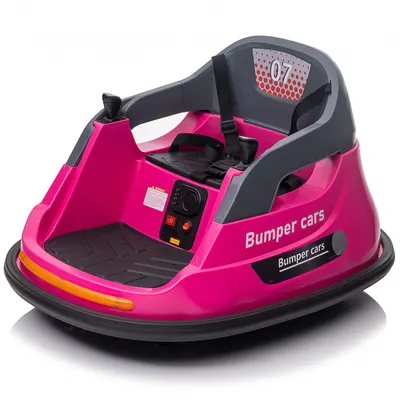 Masinuta busitoare cu telecomanda, Kinderauto Bumper, 70W 12V, culoare roz