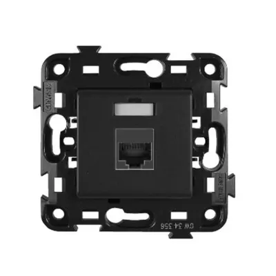 Priza date DUBLA RJ45 UTP Negru ECO60