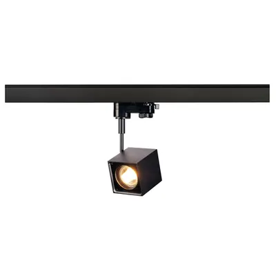 Iluminat decorativ pe sina, ALTRA DICE TRACK Senile GU10, la fata locului negru pentru 240V track 3 faze, QPAR51, patrat, negru, max. 50W, inclusiv. adaptor 3 faze