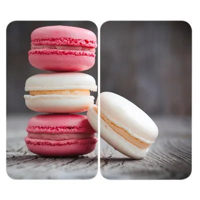 Set 2 protecții din sticlă pentru aragaz Wenko Macarons, 52 x 30 cm