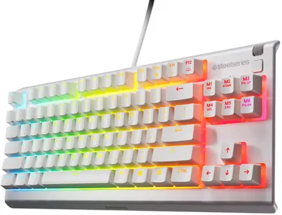 Tastatură pentru jocuri SteelSeries - Apex 3 TKL, RGB, alb