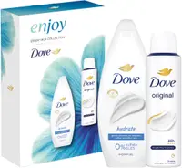 Dove Essential Care Set Enjoy - Gel de duș și Deodorant, 250 + 150 ml