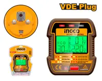 Tester Priza HESST30011 – tester electric priza cu afisaj LCD si functie test RCD 90-250V