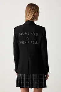 Zadig&Voltaire sacou cu un singur rând de nasturi pentru femei cu vâscoză VAVY