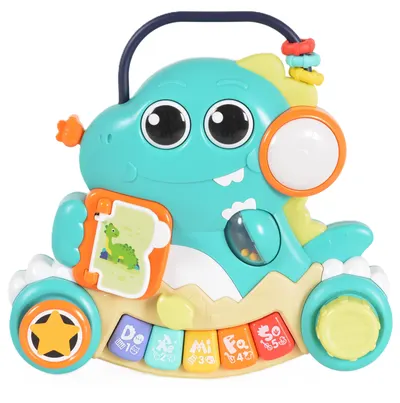 Jucărie muzicală 2 în 1 Hola Toys - Pian dinozaur