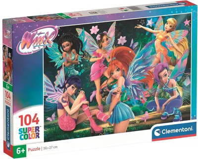 Puzzle pentru copii Clementoni din 104 piese - Clubul Winx