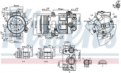 Compresor climatizare aer conditionat potrivit DS DS 5; CITROEN C4 II, C5 III, DS4, DS5; PEUGEOT 308 I, 508 I, RCZ 2.0D 2.0DH 04.09