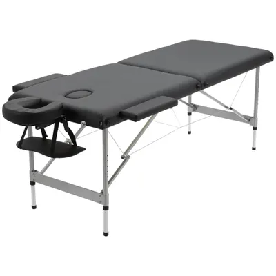 Masa de masaj portabila si pliabila HOMCOM, aluminiu si PU, captusit | Aosom Romania
