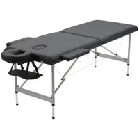 Masa de masaj portabila si pliabila HOMCOM, aluminiu si PU, captusit | Aosom Romania