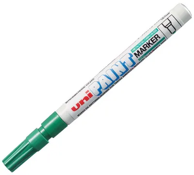 Marker permanent Uniball pe baza de ulei – Verde