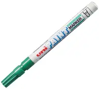 Marker permanent Uniball pe baza de ulei – Verde
