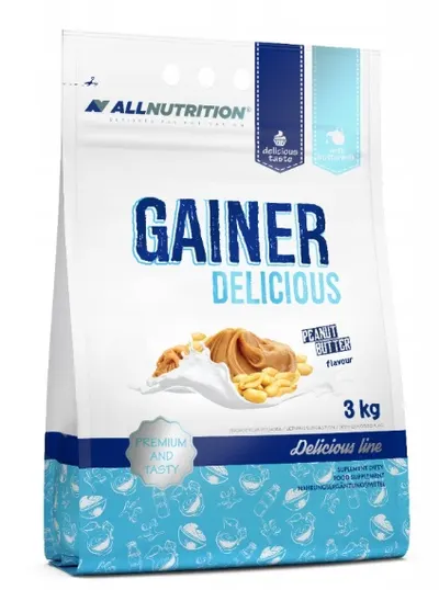 Gainer Delicious, unt de arahide, 3 kg, AllNutrition