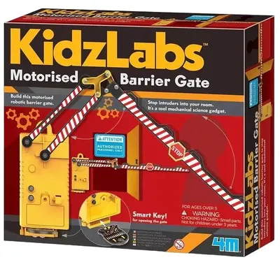 Jucărie de construcție 4M Kidz Labs - Barieră motorizată