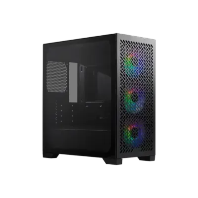 Carcasa Cooler Master Elite 302 Mini Tower, Sticla securizata, Ventilatoare ARGB (Negru)