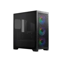 Carcasa Cooler Master Elite 302 Mini Tower, Sticla securizata, Ventilatoare ARGB (Negru)