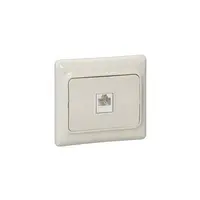 RJ 11 telephone priza Kaptika - flush mounting - ivory