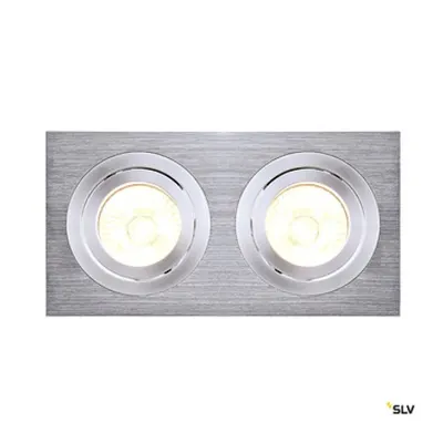 NEW TRIA II GU10 downlight, rectangular, AL satinat