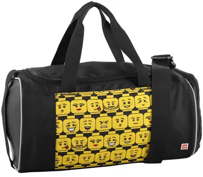 Geanta echipament sportiv, cu buzunar pentru incaltaminte, LEGO Core Line, Minifigures Heads