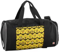 Geanta echipament sportiv, cu buzunar pentru incaltaminte, LEGO Core Line, Minifigures Heads