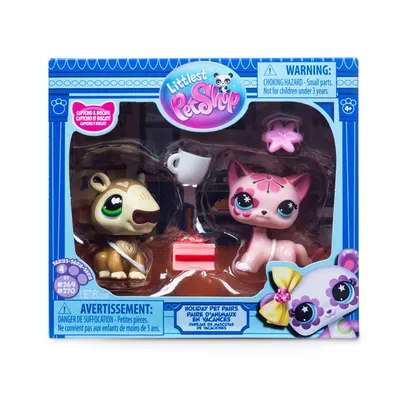 Set 2 figurine cu accesorii, Littlest Pet Shop, Holiday Pet Pairs, S4