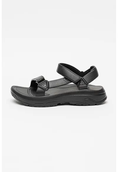 Sandale din material sintetic cu inchidere velcro - Negru