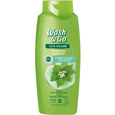Sampon cu urzica, 675ml, Wash&Go