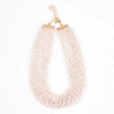 Colier cu multiple siraguri de perle mici