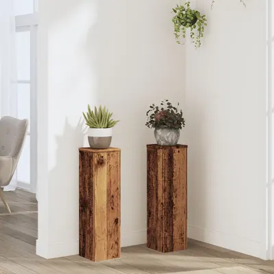 Gossi suporturi de plante 2 buc. lemn vechi 17x17x60cm lemn prelucrat