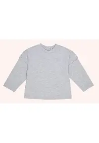 Bluza cu maneca lunga - Little Ballerina - Gri Melanje - pentru fetite - Gri