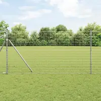 vidaXL Fixare la sol gard Euro 10 x 1,4 m Oțel Galvanizat Argintiu