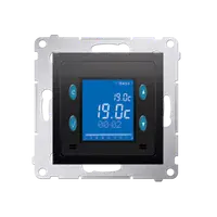 Termostat digital cu display, senzor interior de temperatura,antracit metalic