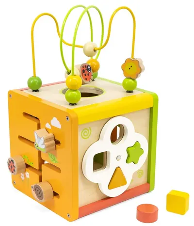 Cub didactic din lemn 5 în 1 Viga Toys