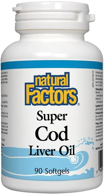 Super Cod Liver Oil, 1100 mg, 90 capsule, Natural Factors