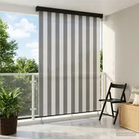 vidaXL Rulou textil Antracit și Alb 100 x 250 cm Țesătură și Aluminiu