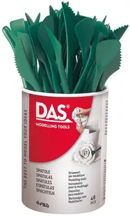 Set de spatule DAS - Plastic, 48 buc, în cană