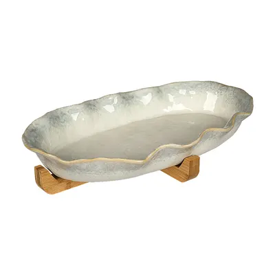 Platou oval NADIN ARCTIC, 39x22x8.5 cm