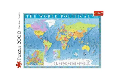 Puzzle 2000 piese „Harta politică”