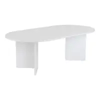 Măsuță de cafea albă cu aspect mat 60x119 cm Sable – Kalune Design