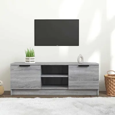 vidaXL Comodă TV, gri sonoma, 102x35x36,5 cm, lemn prelucrat