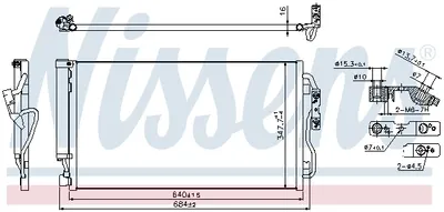 Radiator aer conditionat AC cu uscator potrivit BMW Seria 1 (F20), 1 (F21), 2 (F22, F87), 3 (F30, F80), 3 (F31), 3 GRAN TURISMO (F34), 4 (F32, F82), 4 (F33, F83) 3.0 3.0H 11.11