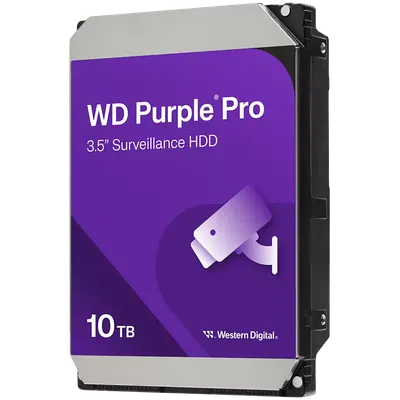 HDD Video Surveillance WD Purple Pro 10TB CMR, 3.5'', 512MB, 7200 RPM, SATA, TBW: 550