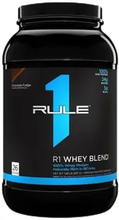 R1 Whey Blend, fudge de ciocolată, 937 g, Rule1