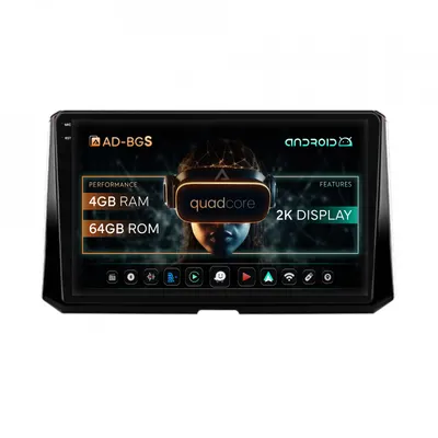 Navigatie 2K Toyota Corolla (2019-2023), Android, S-Quadcore 4GB RAM + 64GB ROM, 10.36 Inch - AD-BGS100042K+AD-BGRKIT059