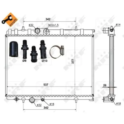 Radiator, racire motor NRF 50440