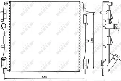 Radiator apa racire motor (transmisie manuala) NISSAN KUBISTAR; RENAULT KANGOO, KANGOO EXPRESS 1.2-1.9D dupa 2001