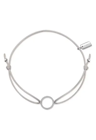 Bratara ajustabila cu element rotund si zirconia Laure 29243 - Argintiu