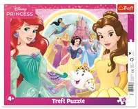 Puzzle în ramă Trefl din 25 piese - Prințesele Disney