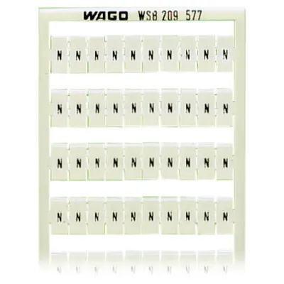 WSB marking card; as card; MARKED; N (100x); not stretchable; Horizontal marking; snap-on type; white